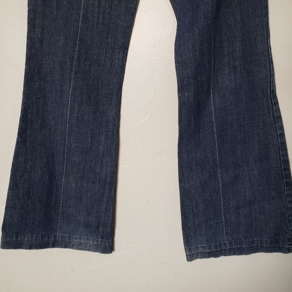 7 For All Mankind 7FAM Dojo Jeans Women's 26 Medium Dark Wash Denim Western Boho - Picture 7 of 12